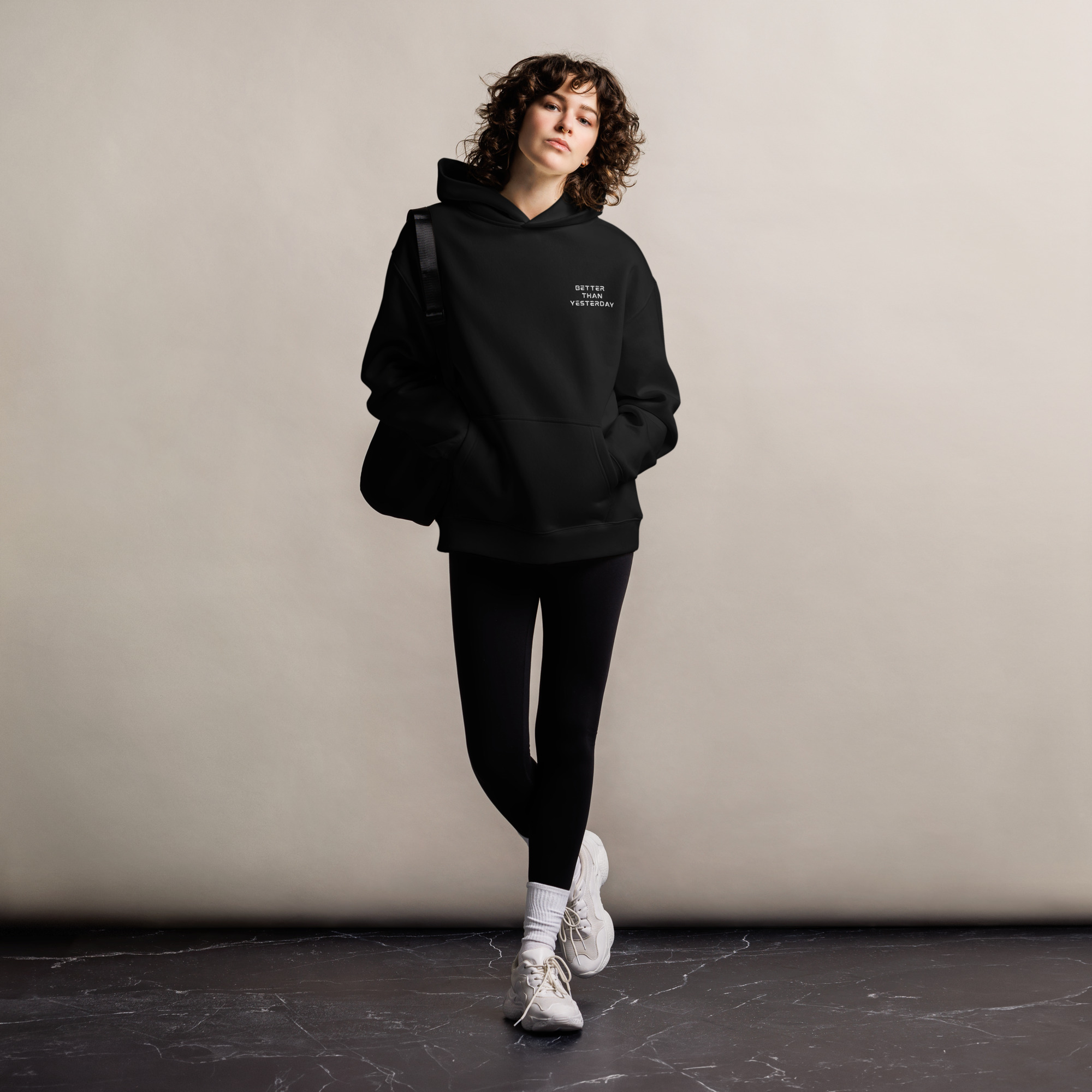 Better Than Yesterday - Unisex - Oversized-hoodie-black Better Than Yesterday - Unisex - Oversized-hoodie-black