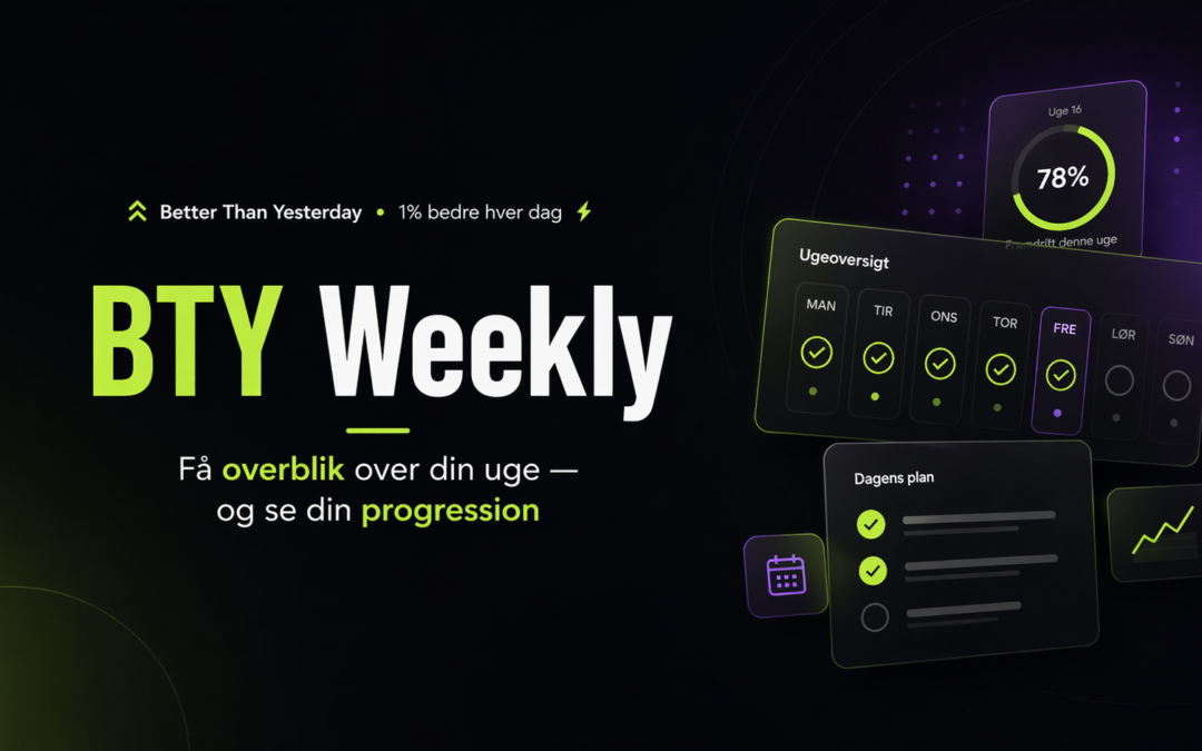 BTY Weekly: Få overblik over din uge — og se du faktisk rykker dig